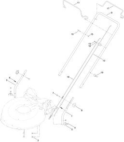 Handle Assembly Diagram and Parts List for 10734 (315000001-315999999)(2015) Lawn Boy Lawn Mower